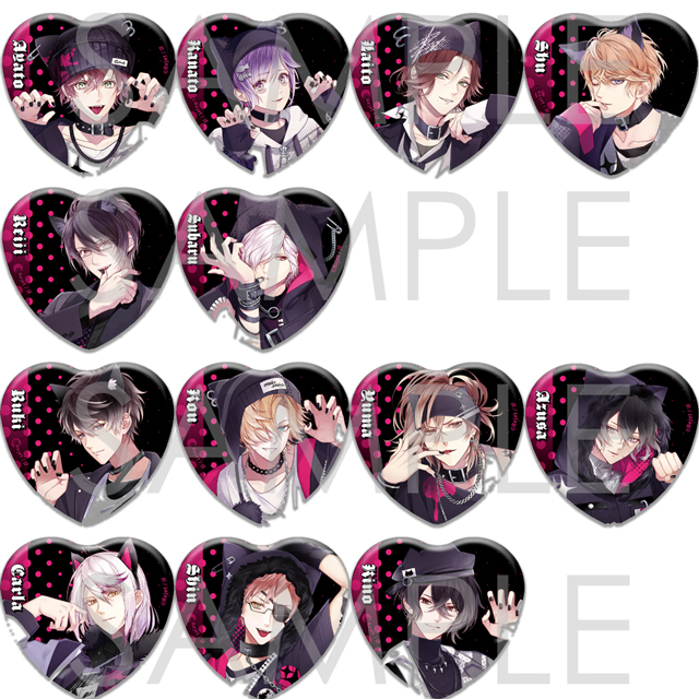 DIABOLIK LOVERS シャ・デモニアック ラメハート缶バッジ | 乙女向け