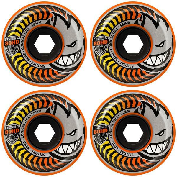 スケボー ソフトウィール SPITFIRE 80HD FADE ORANGE CONICAL FULL