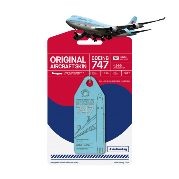 AVIATIONTAG B747 HL7473 Korean Air アビエーションタグ 大韓航空