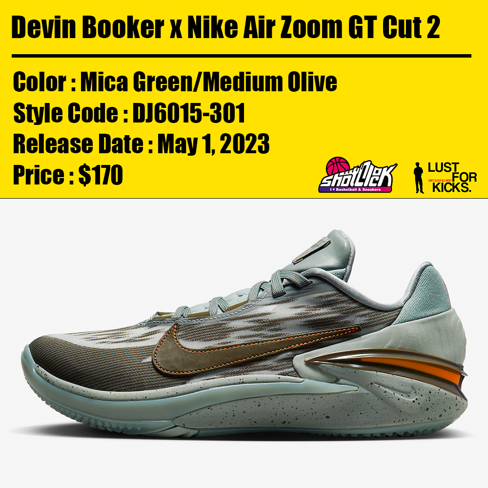 2023年5月1日発売Devin Booker x Nike Air Zoom GT Cut 2 | Shot Clock