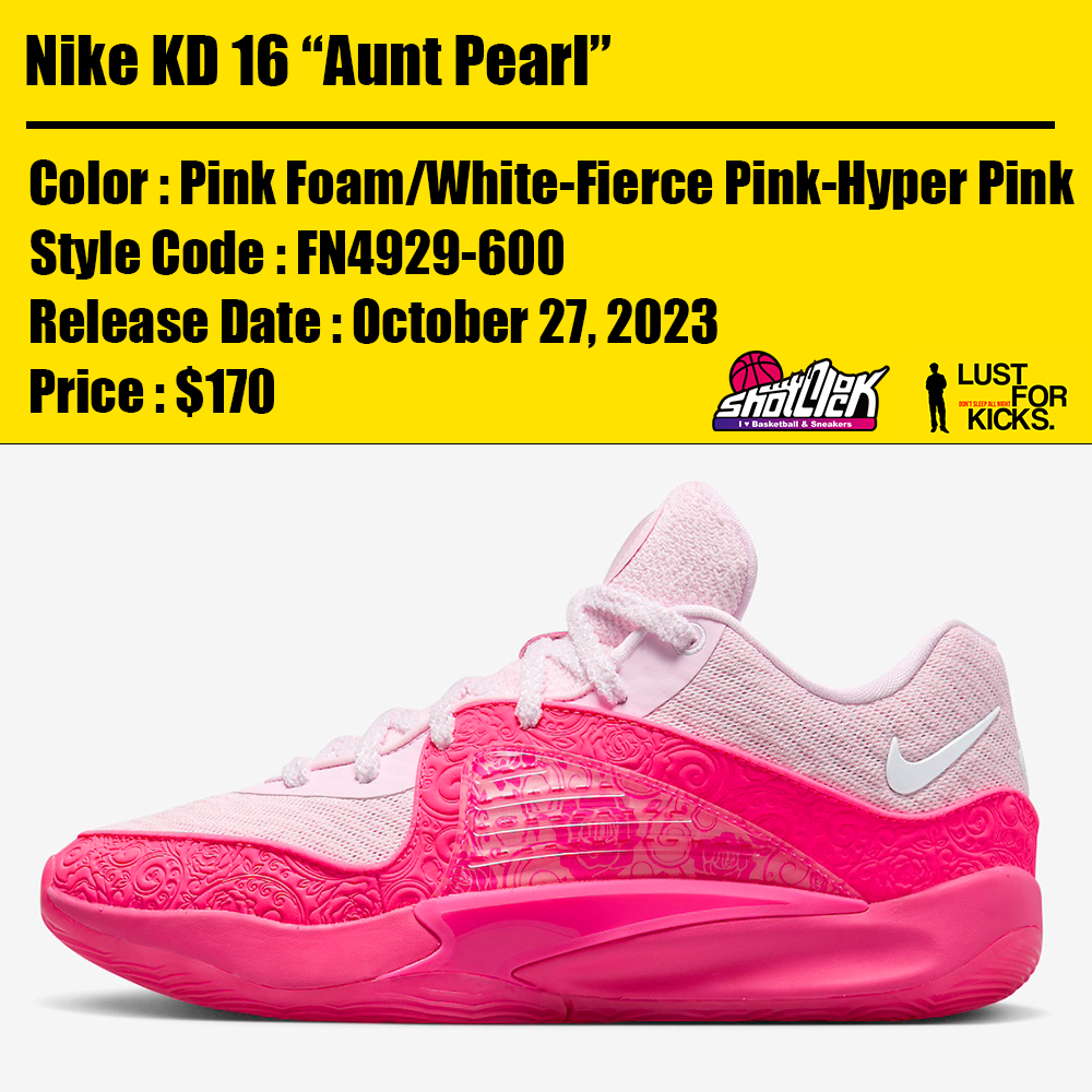 2023年10月27日発売Nike KD 16 “Aunt Pearl” | Shot Clock