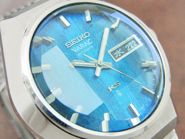 セイコー 56キングセイコーバナック 希少なブルーの色付き9面カット
