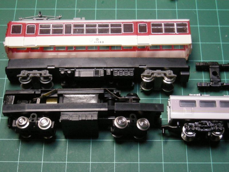 下津井電鉄 モハ103 鉄コレ「Nナロー(Zゲージ)」動力化の試作