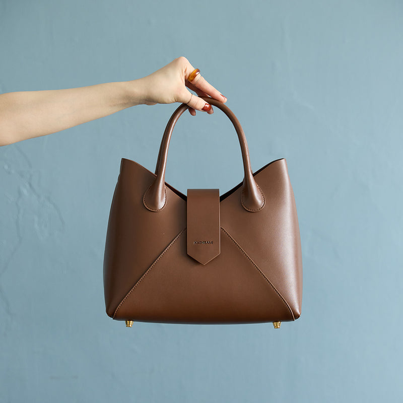 HASHIBAMI【Ha-2504-100 フェズ ハンドバッグ】ダークブラウン