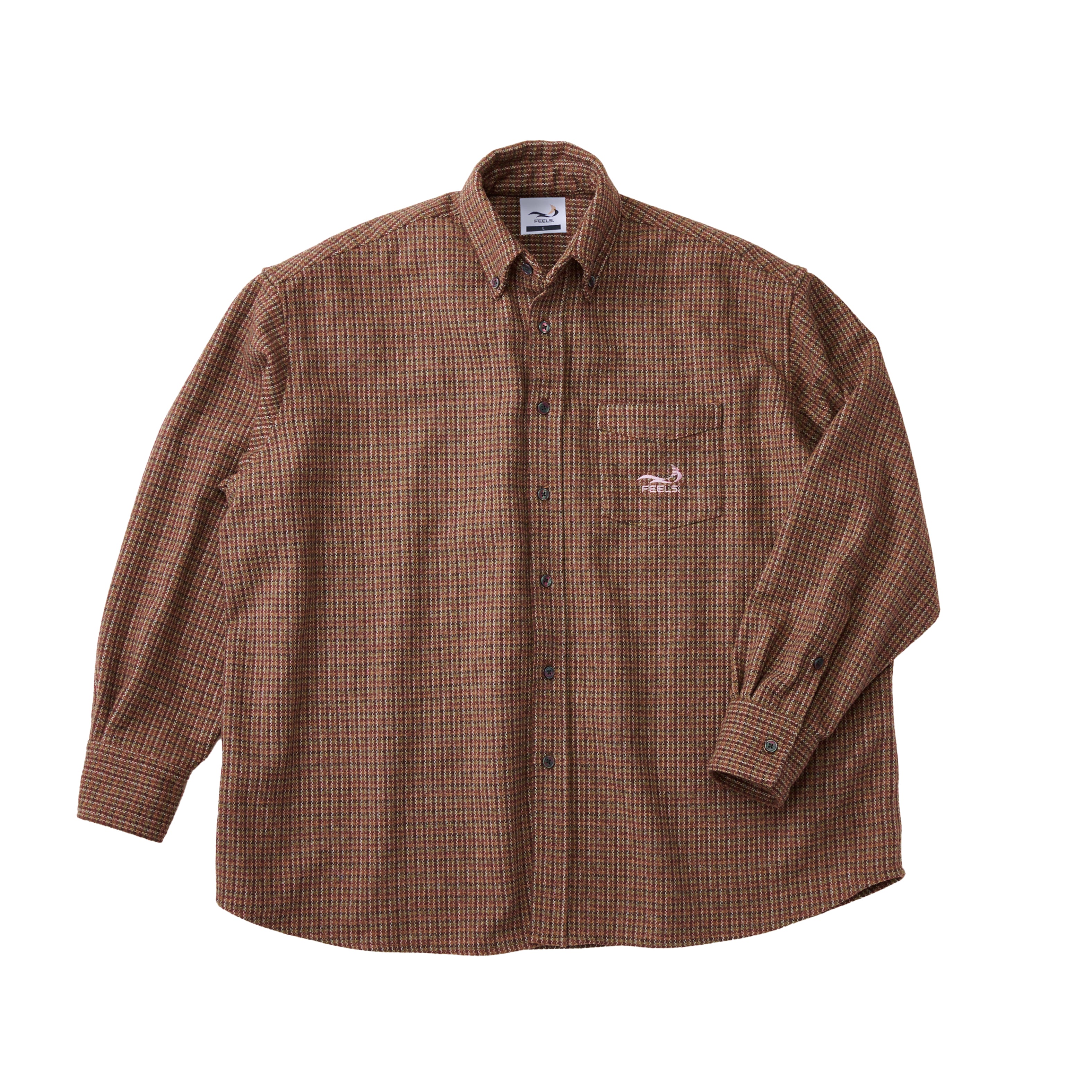 OMBRE CHECK OUTER SHIRT RED – FEELS.