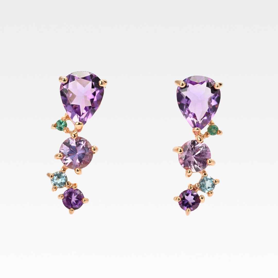 ピアス K10ピンクゴールド(JLージュエルー)(ラベンダー) アクセサリー