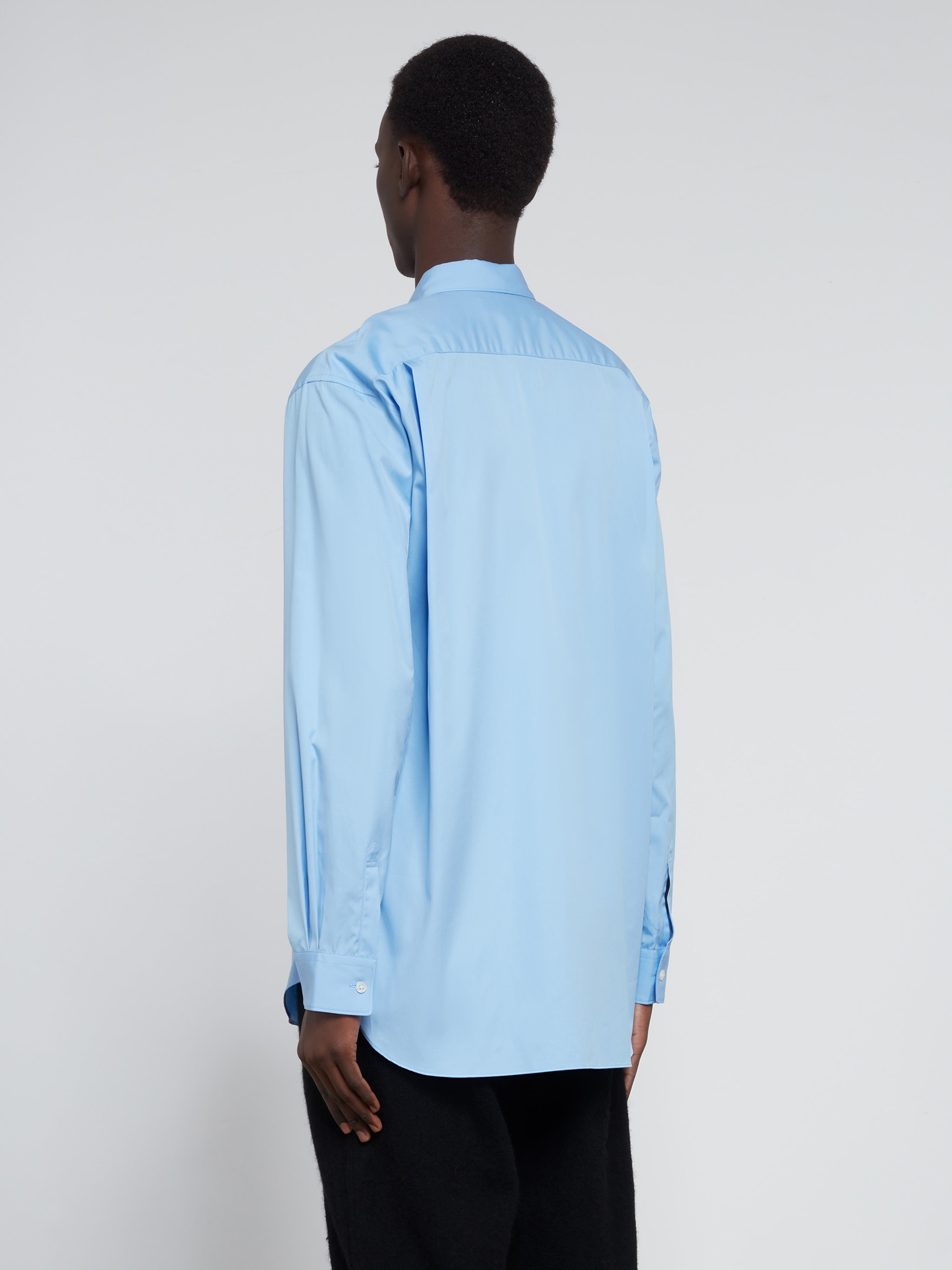 CDG Shirt Forever: Men's Narrow Classic Shirt (Blue Plain) | DSMNY