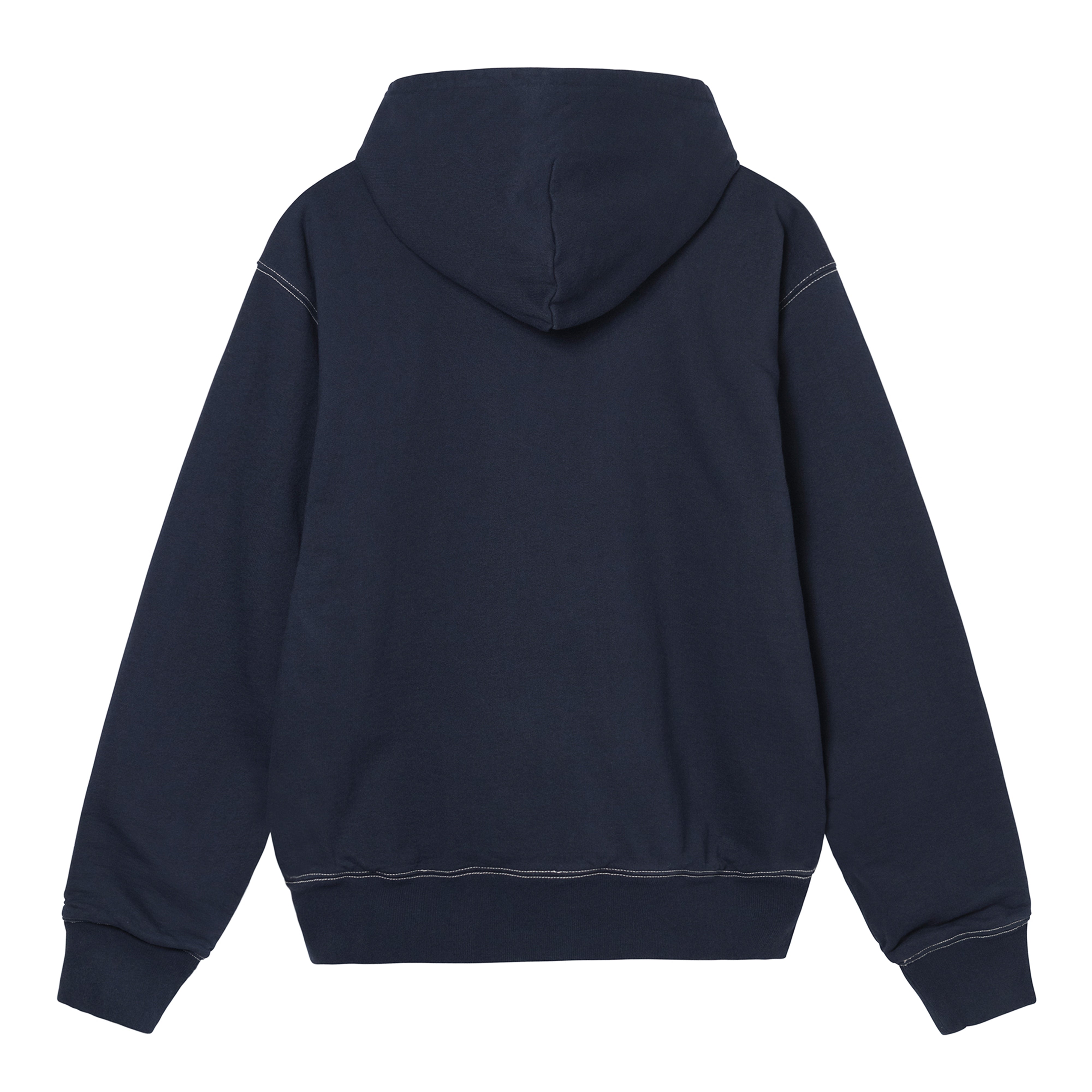 Stüssy: Double Face Label Zip Hoodie (Navy) | DSMNY E-SHOP