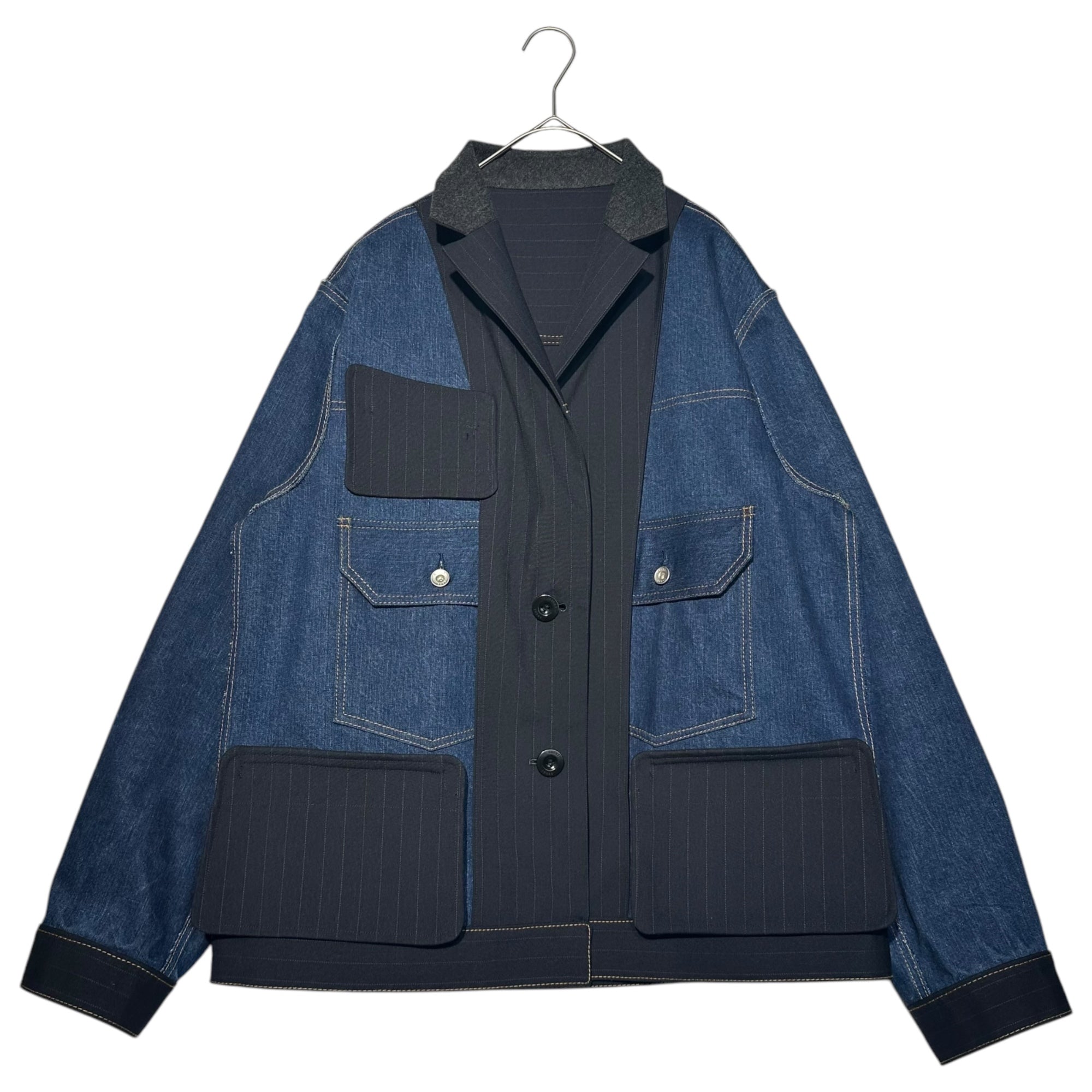sacai(サカイ) 24SS Chalk Stripe Bonding Jacket チョーク ストライプ