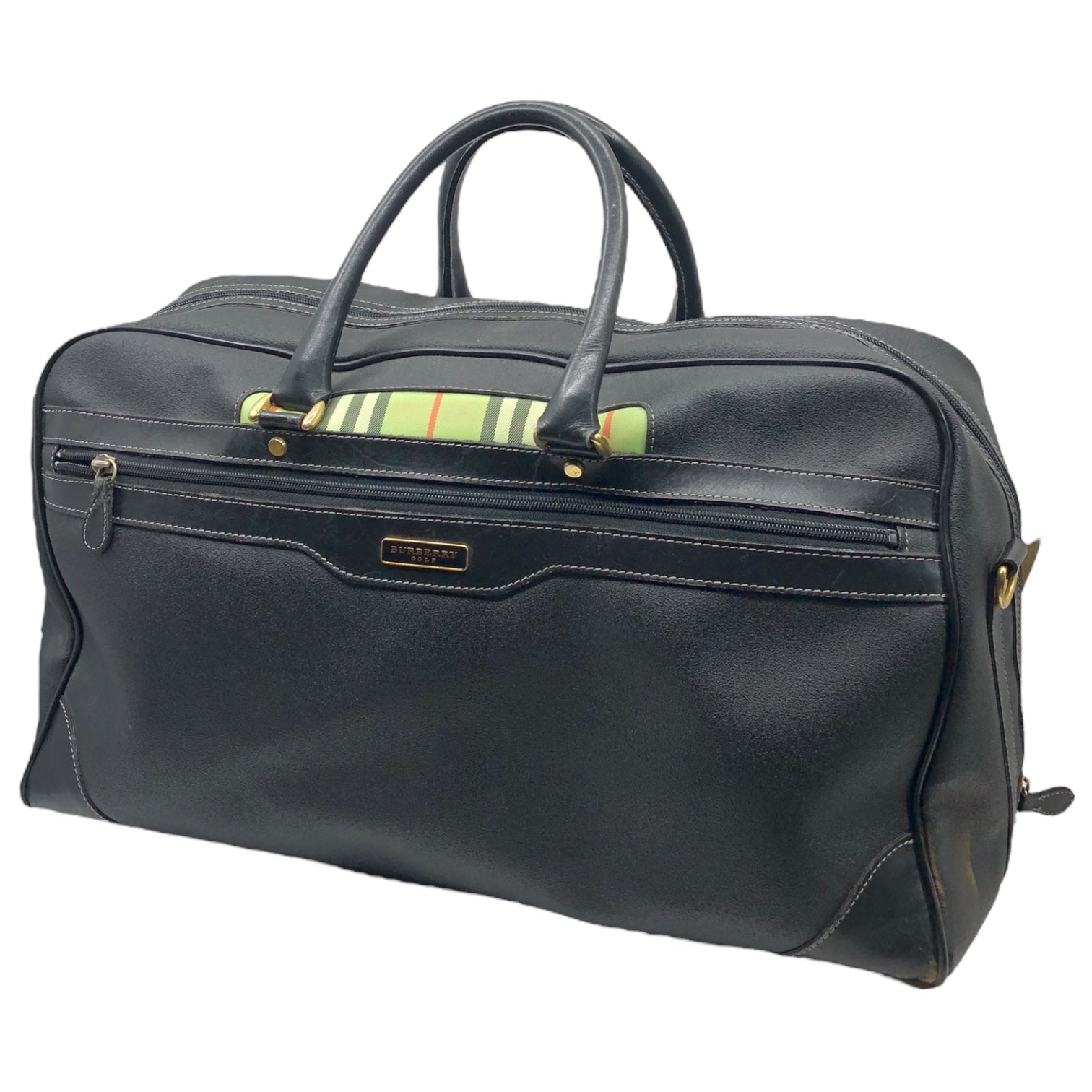 BURBERRY GOLF(バーバリーゴルフ) ノヴァチェック レザー ボストン