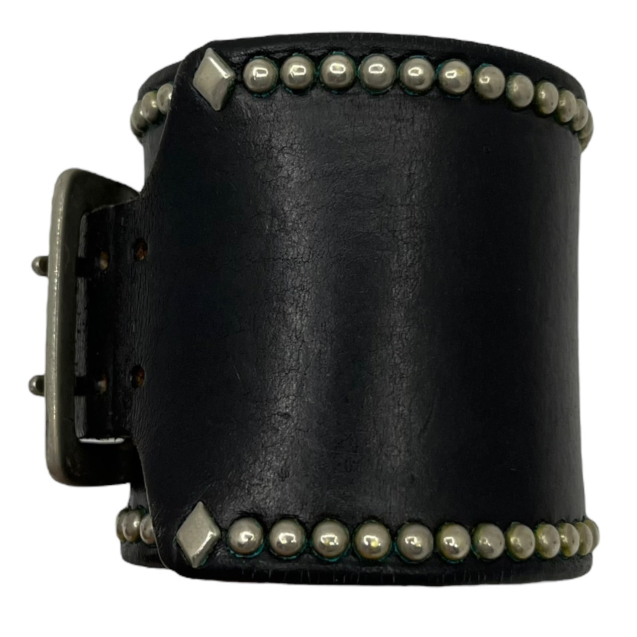 WOLFS HEAD(ウルフズヘッド) ラウンドスタッズレザーブレスレット SIZE