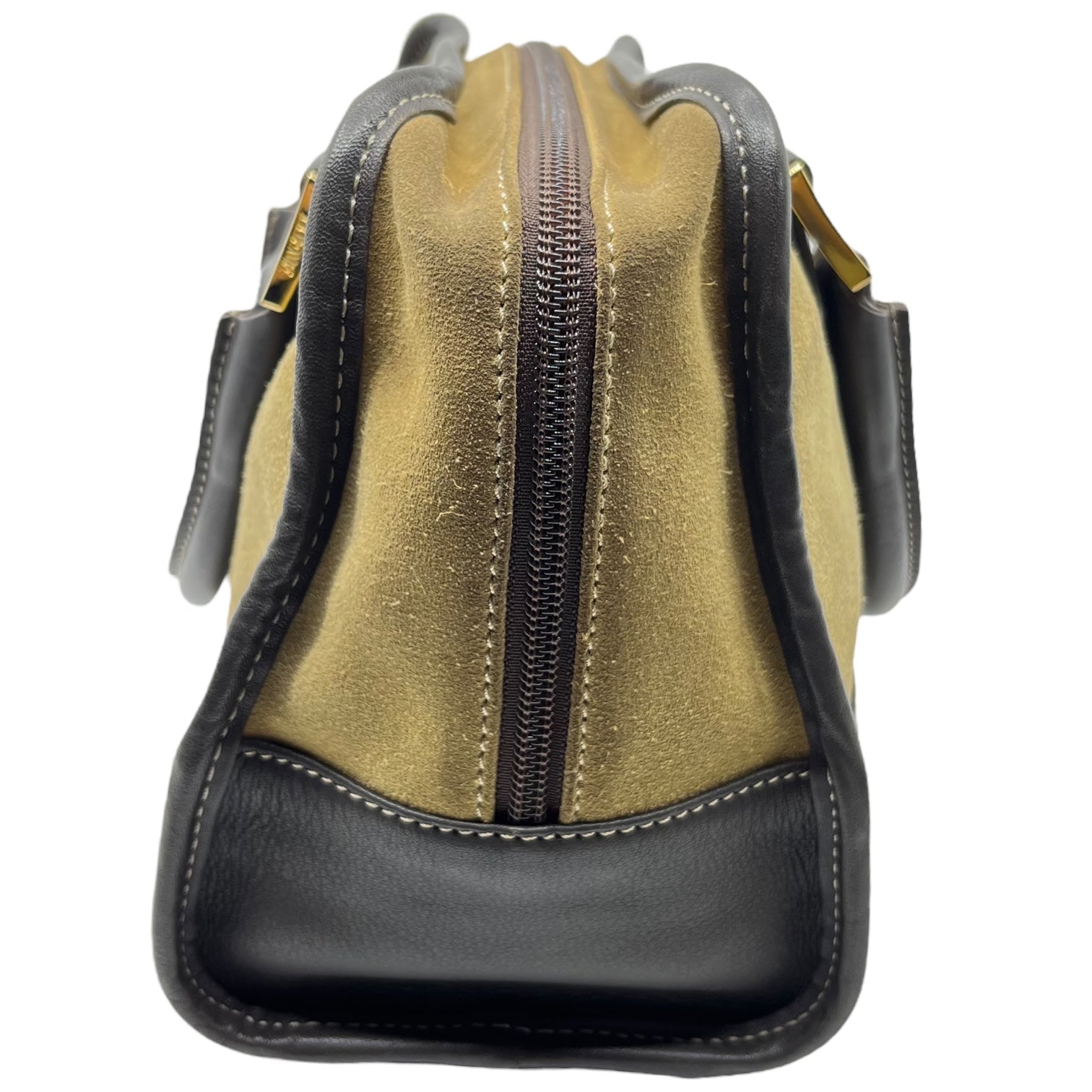 LOEWE(ロエベ) Amazona 28 Anagram Logo Suede Mini Boston Handbag