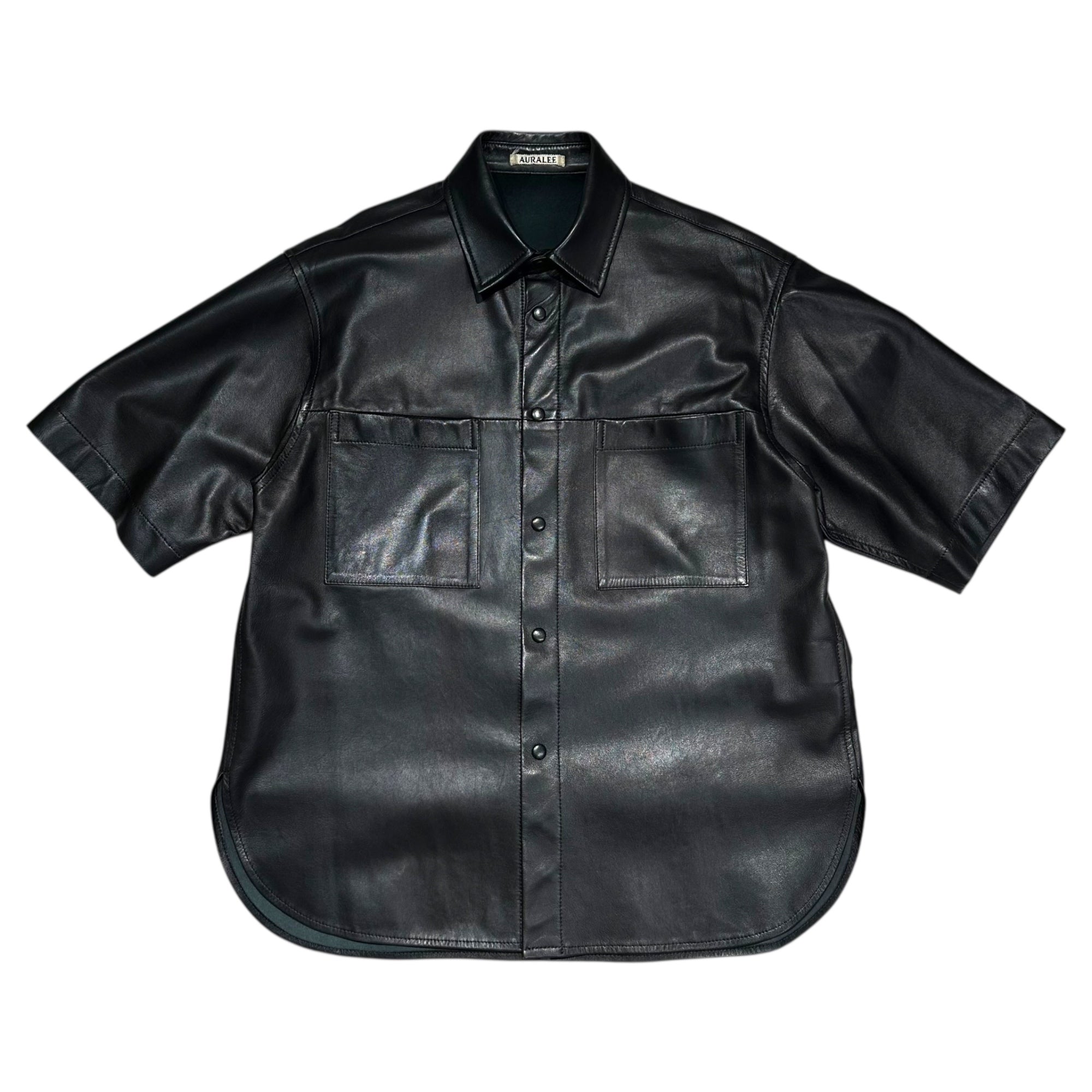 AURALEE(オーラリー) 20SS LAMB LEATHER HALF SLEEVE SHIRTS
