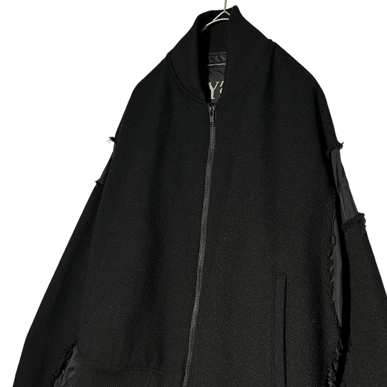 Y's(ワイズ) 22AW Wool nylon different fabric docking bomber jacket