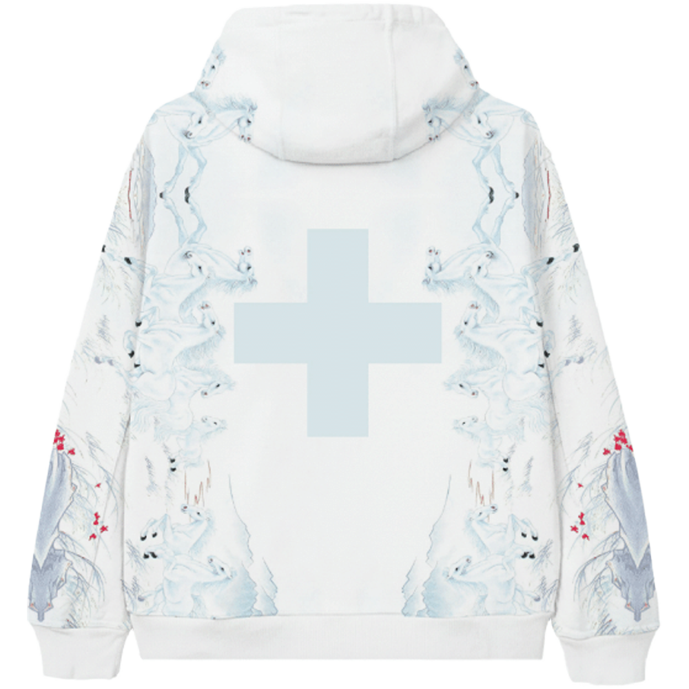 WHITE HORSE STAR ZIP-UP HOODIE - 2hollis Official Store