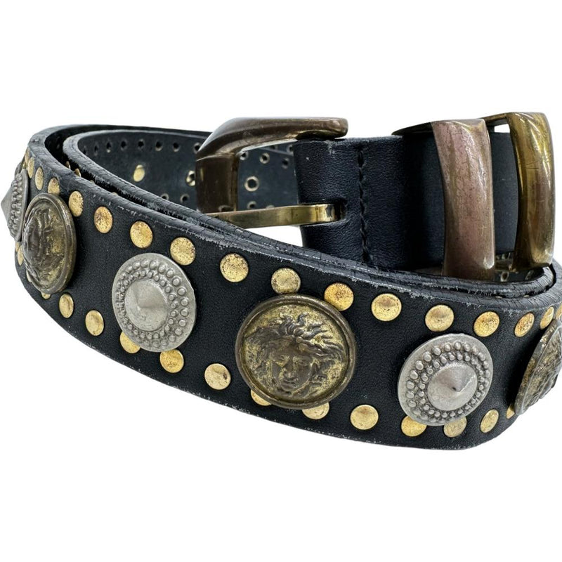 VERSACE/ヴェルサーチ】 ヴィンテージ メデューサコイン ベルト レザー