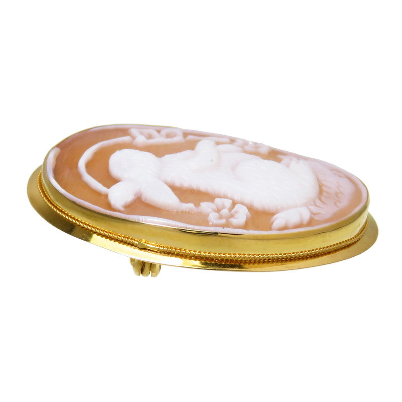 DESIGNER JEWELRY/作家ジュエリー】 カメオ ウサギ ブローチ兼用