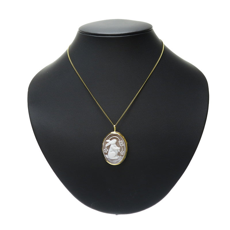 DESIGNER JEWELRY/作家ジュエリー】 カメオ ウサギ ブローチ兼用