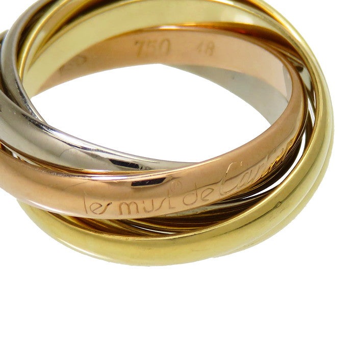 8号【CARTIER/カルティエ】 トリニティ 5連 リング・指輪 K18YG