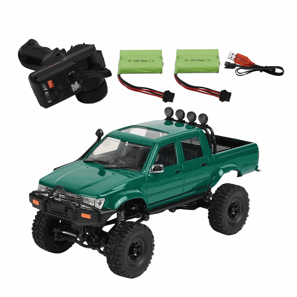 WPL C64-1 1/16 2.4Gフル比例4WD RCオフロードクライミングカー