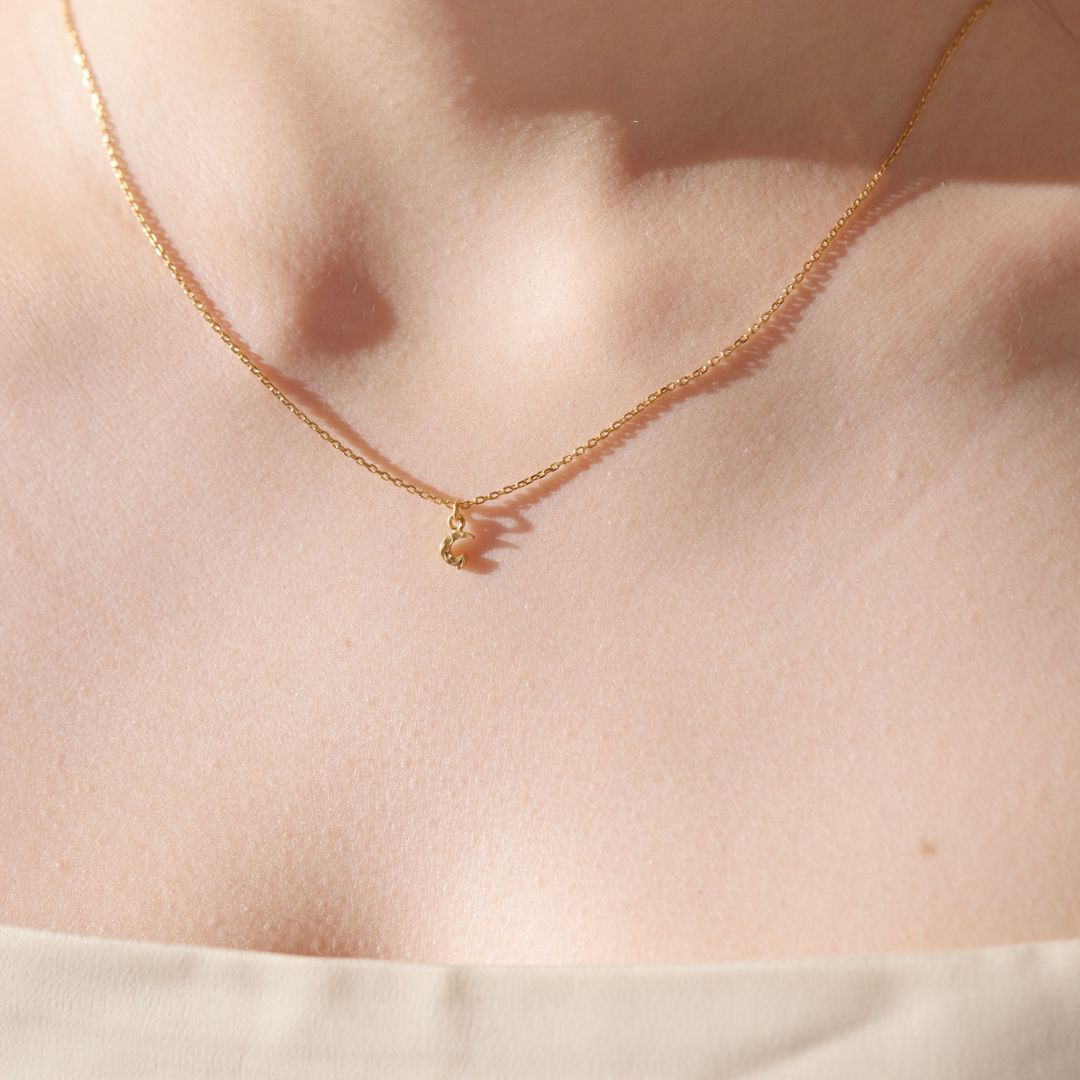 ハワイアンジュエリー/K10YG/プティット フィッシュフックムーン