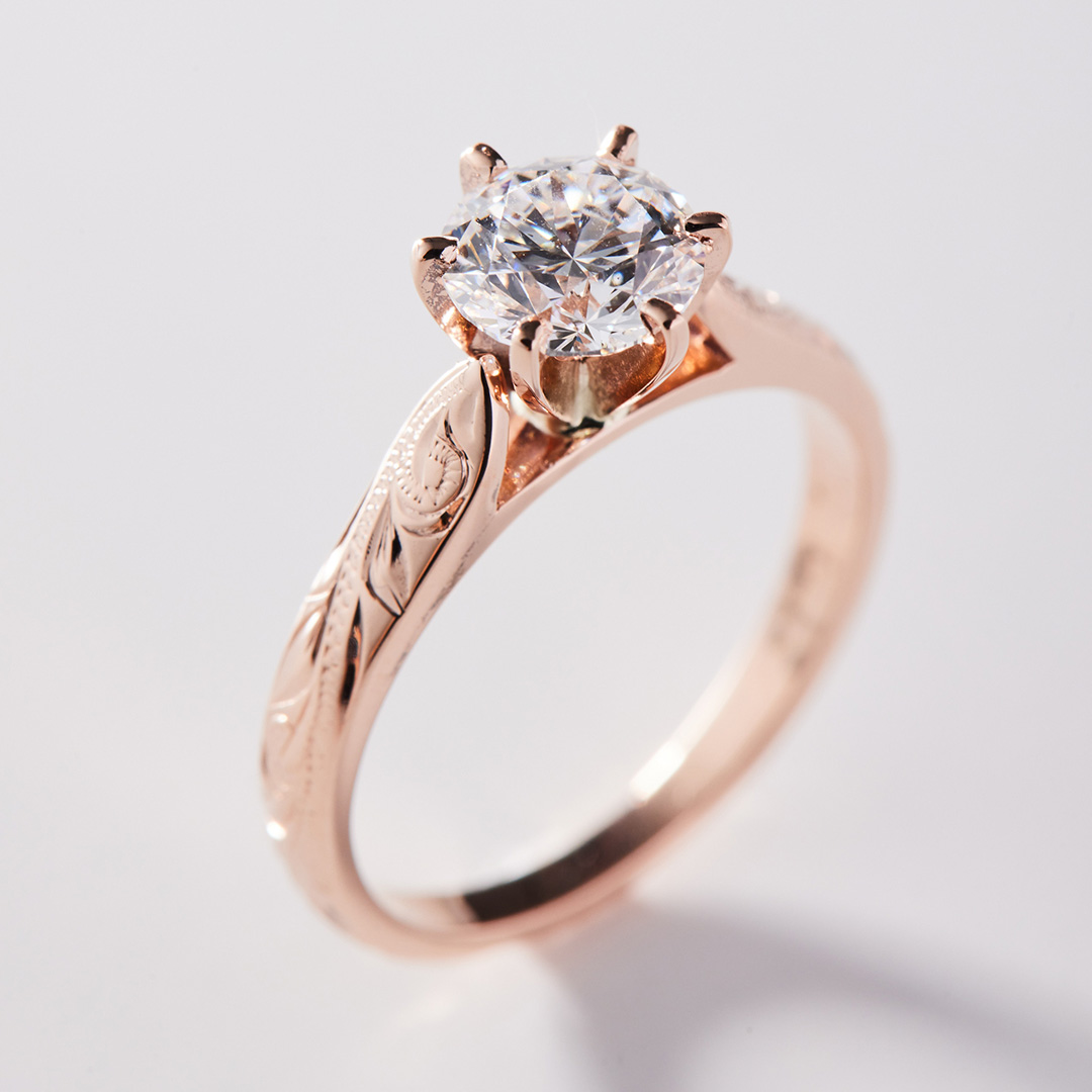 ハワイアンジュエリー/14KPG/ワンキャラット ラボグロウンダイヤモンド