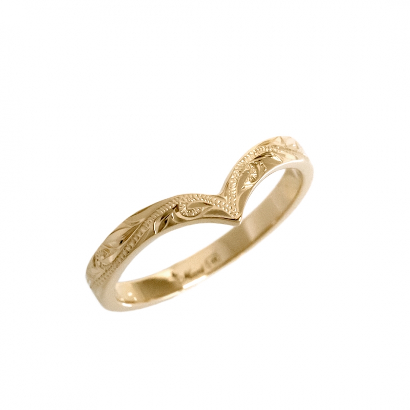 ハワイアンジュエリー/K14YG/ホエールテールリング(2mm) | ハワイアン