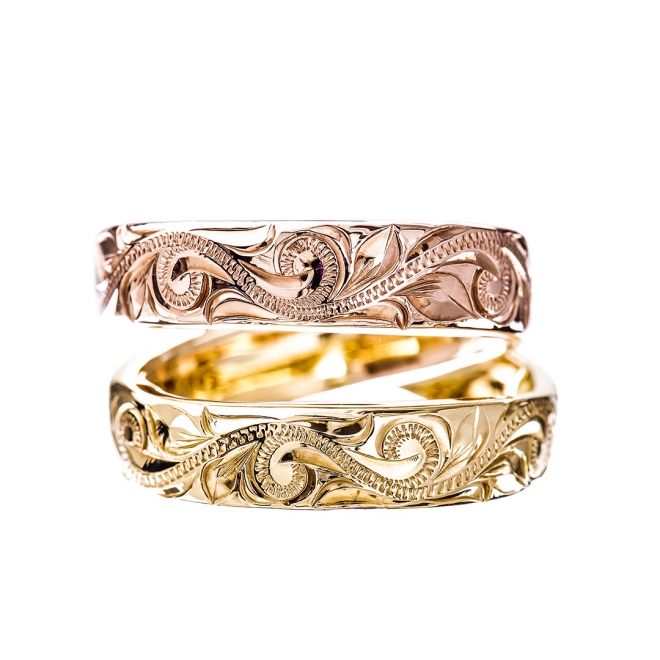 ハワイアンジュエリー/K14YG/K14PG/インフィニティスパイラルリング