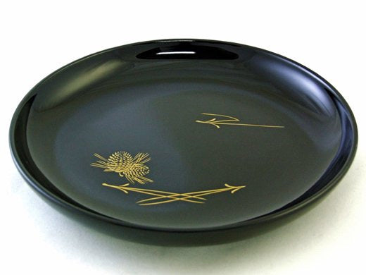 輪島塗 松葉 沈金 銘々皿5枚組 – 漆陶舗あらき 輪島塗 九谷焼 山中塗