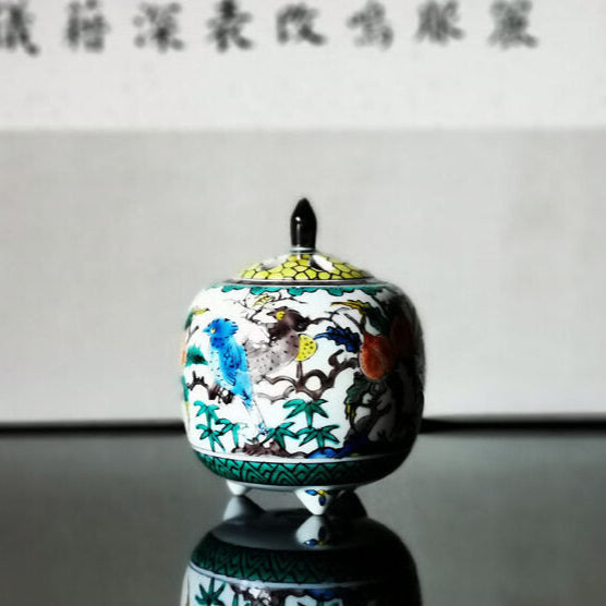 九谷焼 3.5号香炉 古九谷花鳥 – 漆陶舗あらき 輪島塗 九谷焼 山中塗