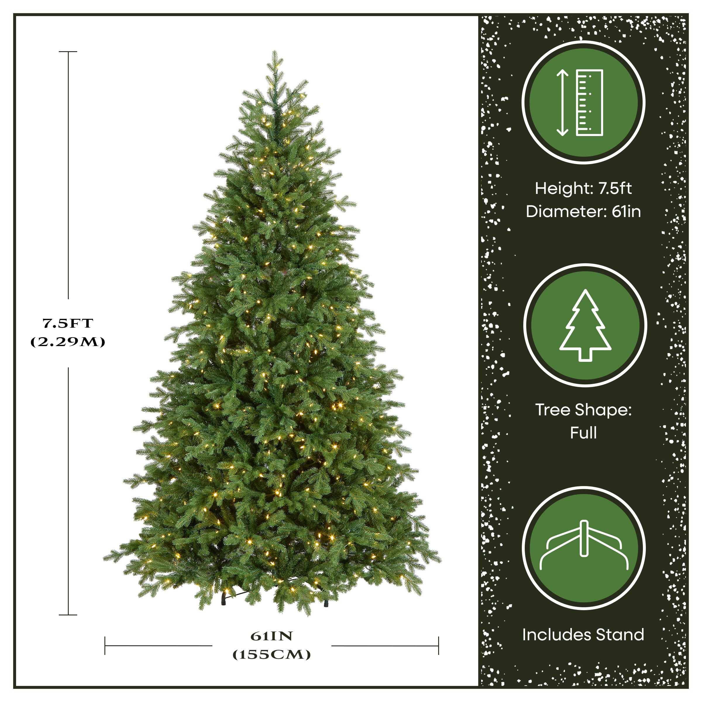 7.5 ft. Pre-Lit Princeton Fraser Fir Tree with PowerConnect and