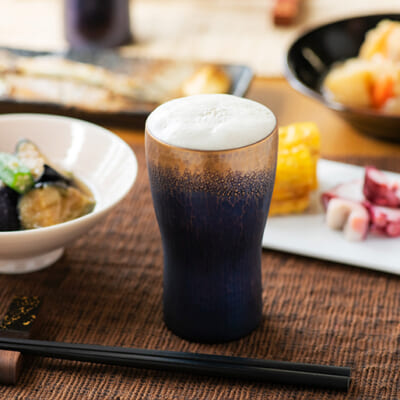 新潟直送計画】鎚起銅器 タンブラー・ジョッキ（青藍） – 鎚起工房 清雅堂