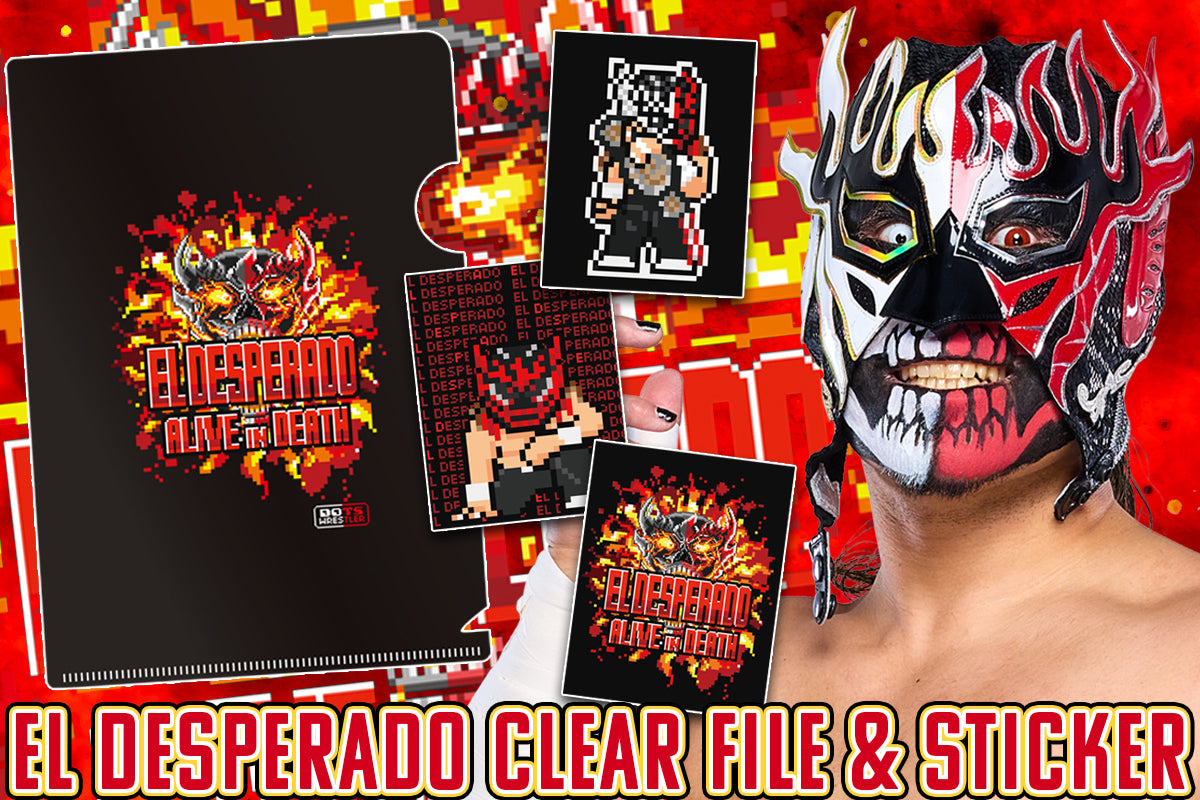 エル・デスペラード「dotswrestler」クリアファイル＆ステッカー3枚1