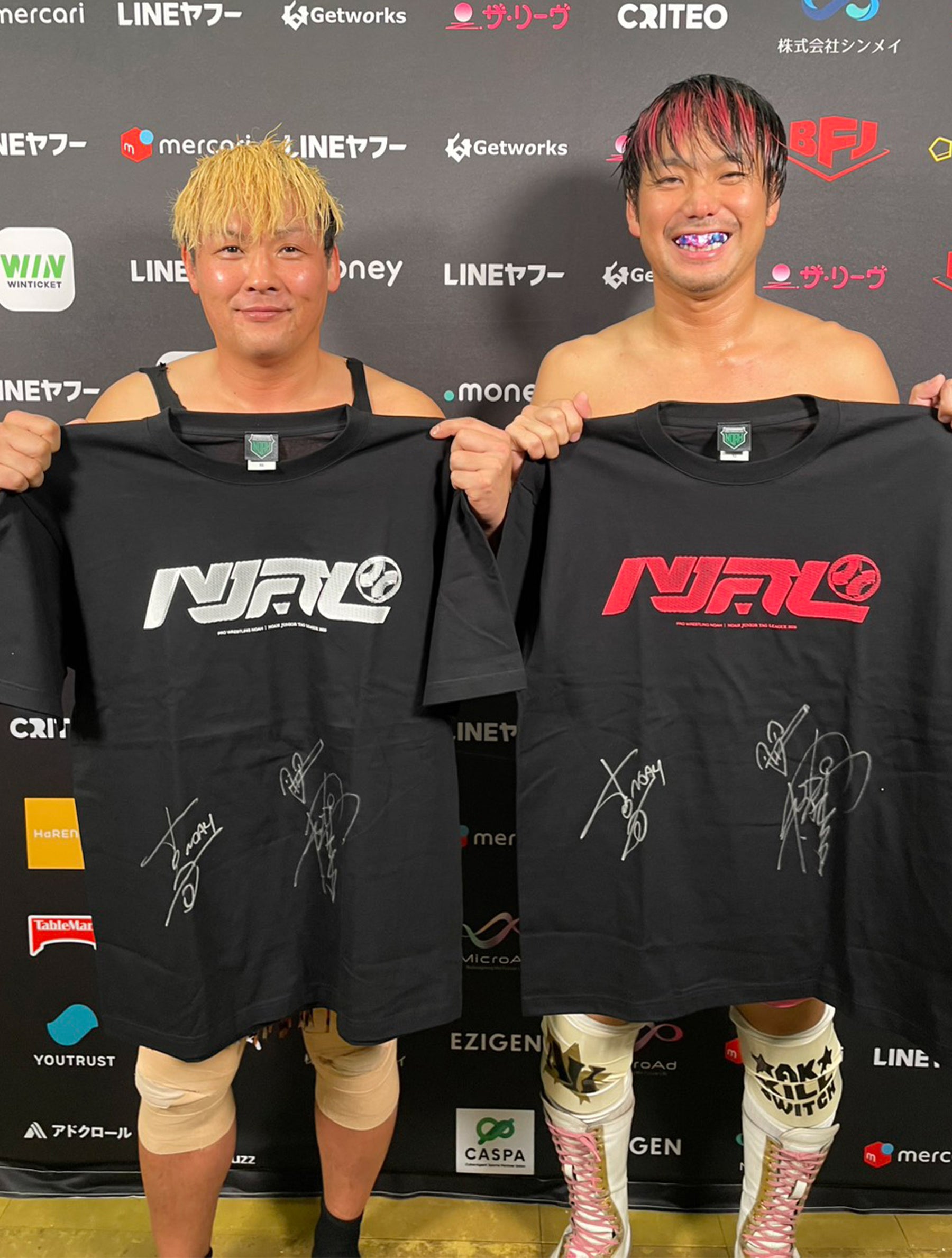 選手直筆サイン入り】NOAH Jr. TAG LEAGUE 2026 ツアーTシャツ