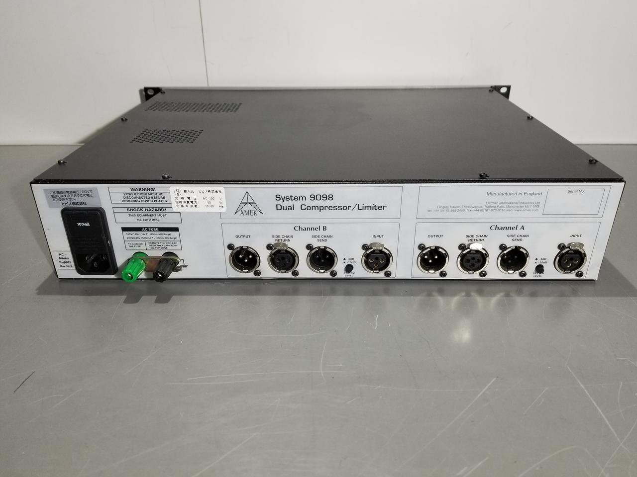 AMEK Dual Compressor / Limiter システム9098 | VIVID Online Shop