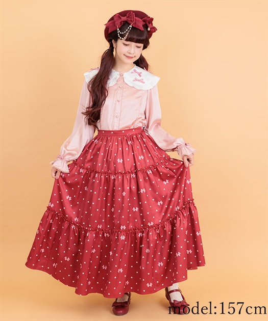 ハートドット柄ティアードスカート | axes femme online shop -outlet-