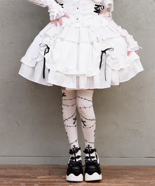 ストライプフリルスカート | Chalmiere | axes femme onlineshop