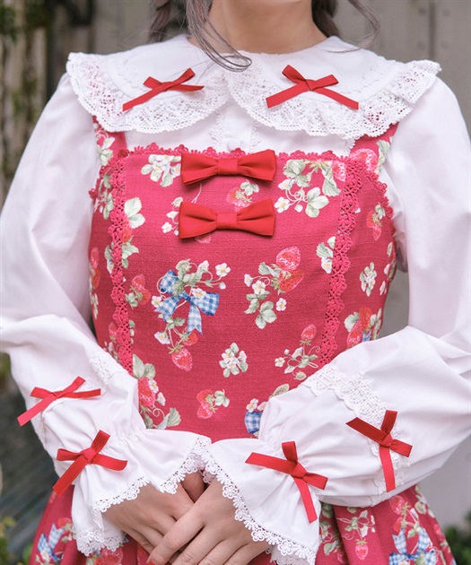 トーションレース丸襟ブラウス | kawaii | axes femme online shop