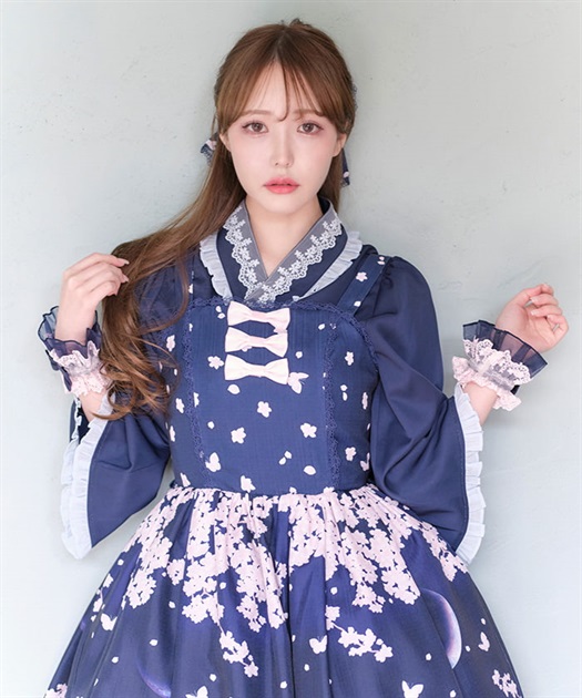 衿レース付き和風ブラウス | kawaii | axes femme online shop