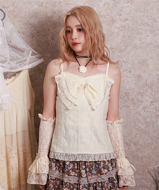 レーシービッグリボンキャミ【期間限定価格】 | axes femme online shop
