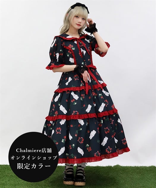 チェリーバニー柄ワンピース | Chalmiere | axes femme onlineshop