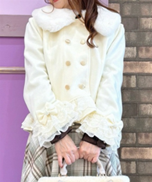 裾レースショートコート | axes femme -outlet- | axes femme online