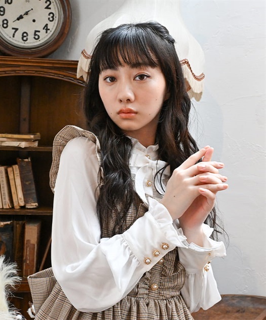 スタンド襟フリルブラウス | kawaii | axes femme online shop