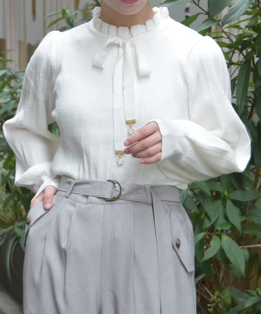 機能付チャームリボンニット | axes femme online shop