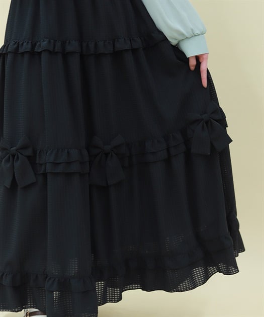 シアーギンガムティアードスカート | POETIQUE | axes femme online shop