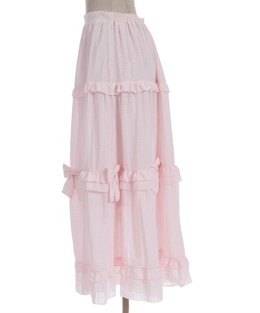 シアーギンガムティアードスカート | POETIQUE | axes femme online shop