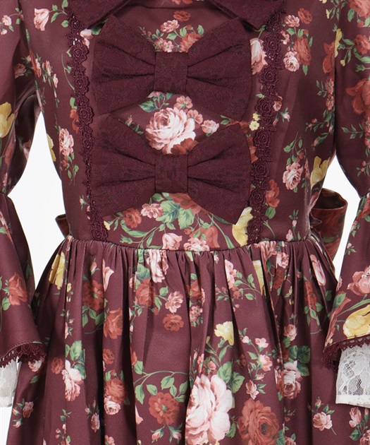 アンティークローズ柄ワンピ | kawaii | axes femme online shop