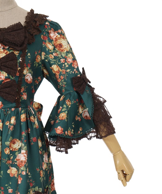 アンティークローズ柄ワンピ | kawaii | axes femme online shop