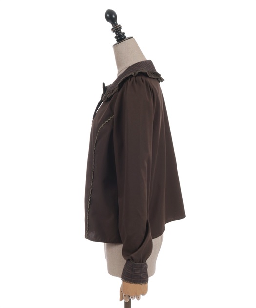 チョコレート柄衿ブラウス【受注生産】 | Chalmiere | axes femme