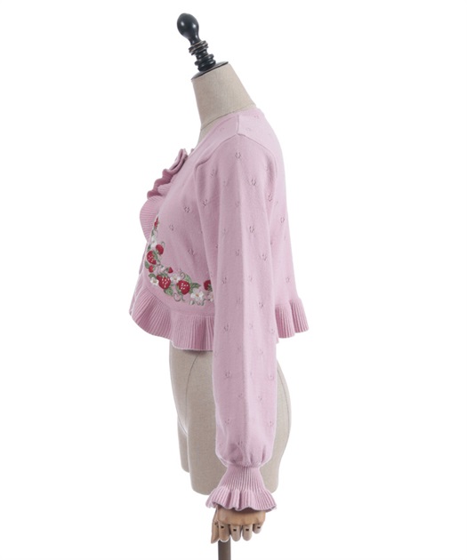 いちご刺繍ニットボレロ | Chalmiere | axes femme onlineshop